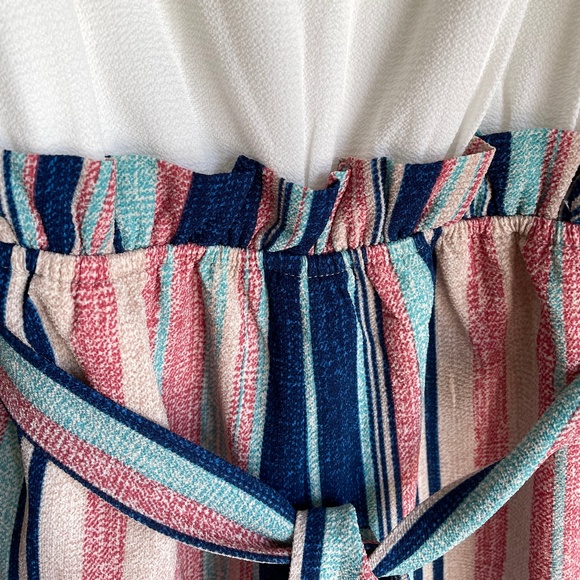 As U Wish Women's White and Multicolour Romper - Size Medium - Picture 3 of 7